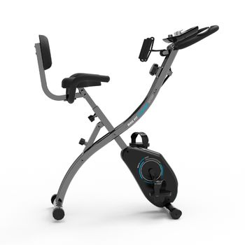 vidaXL Bicicleta estática plegable magnética con respaldo 2,5 kg