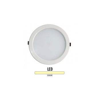 Downlight Led Redondo 25w Blanco Blanco Cálida 3000k Blanco Cálida 3000k