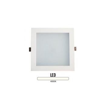 Downlight Cuadrado Aluminio Blanco 25w Blanco Natural 4000k Blanco Natural 4000k