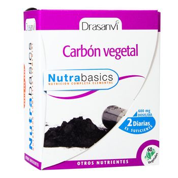 Carbón Vegetal Nutrabasicos Drasanvi, 60 Cápsulas