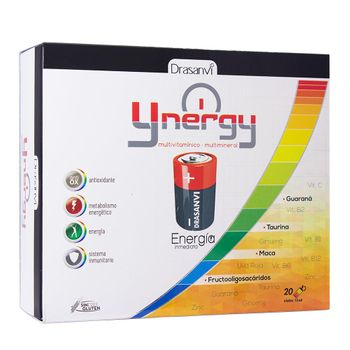 Ynergy Energía Inmediata Guaraná, Taurina Y Maca Drasanvi, 20 Viales