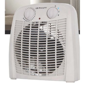 Orbegozo FH 5030 - Calefactor, termostato regulable, 2 niveles de potencia,  función ventilador aire frío, calor instantáneo, indicador luminoso, asa de  transporte, 2500 W, blanco : : Hogar y cocina