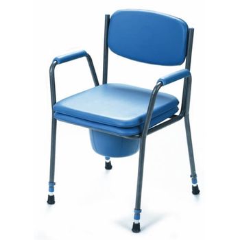 Silla Wc Club Azul 100kg Tapadera Altura Graduable