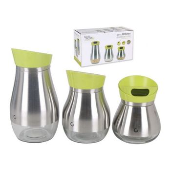 Set De 2 Organizadores De Frigorífico Friwer Innovagoods Extensibles  Blanco/verde