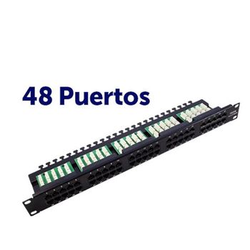 Patch Panel 48 Puertos Krone Cat 6 1u Utp 19" Cromad