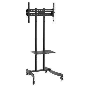 Soporte De Suelo Con Ruedas Para Tv 37"-70" - Bloqueo De Ruedas - Bandeja Multiusos - Peso Max 40kg - Vesa 600x400mm Cromad