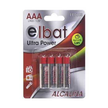 Pack de 4 Pilas AAA Toshiba R03AT 1.5V Alcalinas