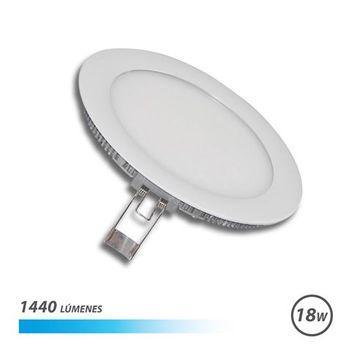 Downlight Empotrable Para Techo Led 18w 1440lm - Forma Circular Ultraplano 210mm - 4000k Luz Blanca Elbat