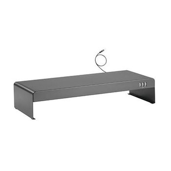 Soporte para monitor/portátil Vilppula Ajustable en altura Aglomerado -  gris oscuro [en.casa]