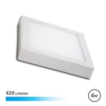 Downlight Cuadrado Sobre Pared Led 6w Luz Fria Elbat