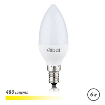 Bombilla Led C37 6w E14 480lm - 3000k Luz Calida Elbat