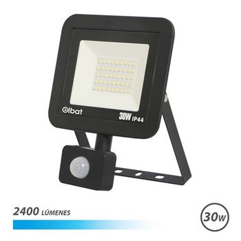 Serie Slim Foco Led 30w Con Sensor De Movimiento 2400lm - 6500k Luz Fria - Ip65 Elbat