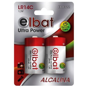 Pack de 2 Pilas Alcalinas Uso Frecuente C Lr14 Ultra Plus