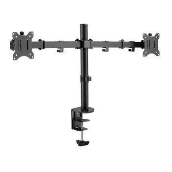 Soporte De Mesa Con Brazos Articulados Para 2 Monitores De 13"-32" - Giratorio, Inclinable Y Extensible - Gestion De Cables - Cromad