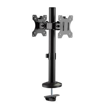 Soporte De Mesa Para 2 Monitores De 17"-32" - Ajustable En Altura, Giratorio E Inclinable - Gestion De Cables - Peso Max 8kg - Cromad