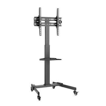 Soporte De Suelo Con Ruedas Para Tv 32"-55" - Bloqueo De Ruedas - Ajustable En Altura - Bandeja Multiusos - Peso Max 35kg - Vesa 400x400mm Cromad