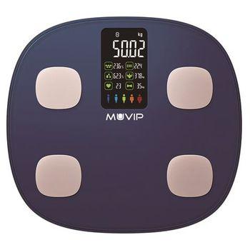 Smart Body Bascula De Baño Digital Bluetooth - Pantalla Lcd Color - Plataforma De Cristal Templado - Sensores Alta Precision - 15 Memorias - Muvip