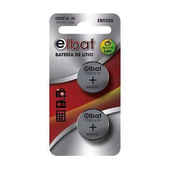 Pack De 2 Pilas Litio De Boton Cr2016 3v Elbat