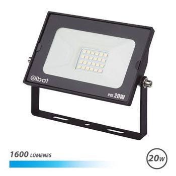 Foco Led Serie Super Slim 20w 1600lm - 6500k Luz Fria - Apto Para Exterior Elbat