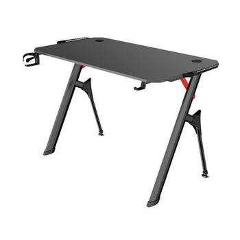 Pro1400 Mesa Gaming Fibra De Carbono Con Luz Rgb - Solida - Gran Superficie - Portavasos - Gancho Para Auriculares - Medidas 120x60x75cm - Muvip