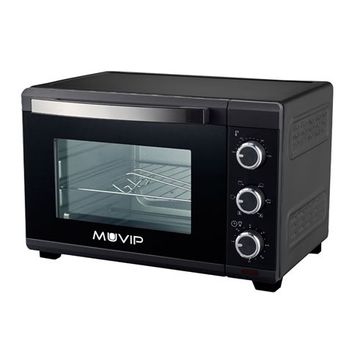 Horno 1600w 25l - Regulador De Temperatura 100º-230º - Exterior De Acero Con Revestimiento - Selector De Tiempo - Puerta De Cristal Templado Muvip