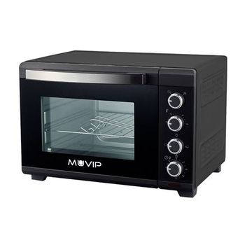 Horno 2000w 48l - Regulador De Temperatura 100º-230º - Exterior De Acero Con Revestimiento - Selector De Tiempo - Puerta De Cristal Templado Muvip