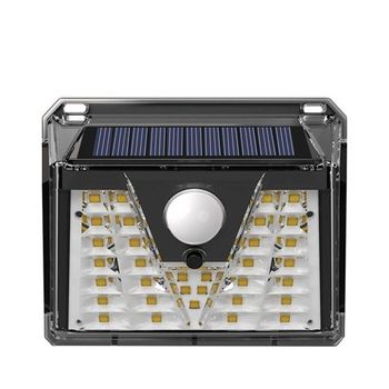 Aplique Led Solar - 150lm - Luz Fria 6500k - Sensor De Movimiento - Bateria 1200mah Elbat