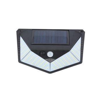 Aplique Solar 3 Caras - 250lm - Luz Fria 6500k - Sensor Movimiento - Bateria 1200mah Elbat