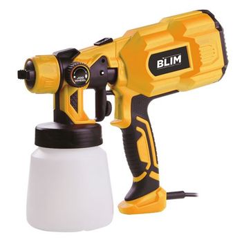 Pistola Para Pintar Electrica - Potencia 550w - Deposito 800ml - Regulacion De Caudal - Boquilla De 1.8mm - Color Amarillo Blim