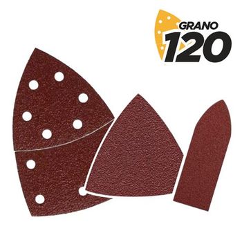 Pack De 9 Lijas Con Velcro Para Lijadora Bl0137 - Grano 120 - 3 Formatos Blim