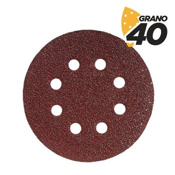 Pack De 10 Lijas Con Velcro Para Lijadora Bl0136 - 125mm - Grano 40 - Formato Circular Blim