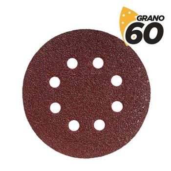 Pack De 10 Lijas Con Velcro Para Lijadora Bl0136 - 125mm - Grano 60 - Formato Circular Blim