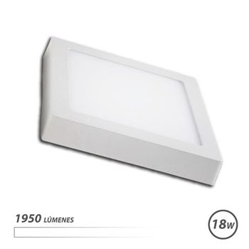 Downlight De Pared Led 18w 1950lm - Forma Cuadrada 225mm - 4000k Luz Blanca Elbat