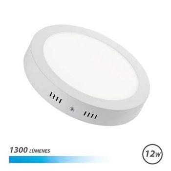 Downlight Circular Sobre Pared Led 12w 1300lm Luz Fria Elbat