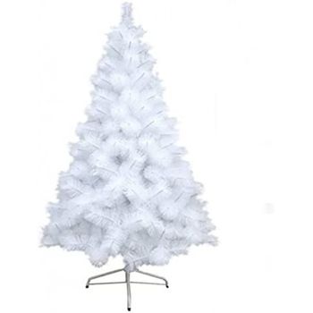 Árbol De Navidad 210cm 2.1m Pino Artificial Decoración Navideña Con Soporte Metálico Y Ramas Blancas
