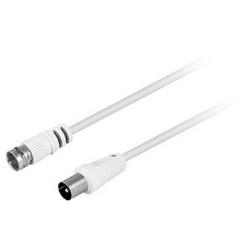 Actecom Cable Antena De Tv De 75 Ohm Acodado 2,5 M Blanco con Ofertas en  Carrefour