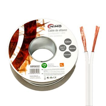 Cable Altavoz 2x0.75mm 100m Blanco