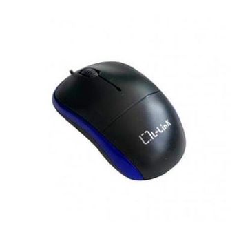 Raton Optico Usb L-link Negro/azul Ll-2080-a