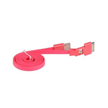 3go Cable Adaptador Usb A A Micro Usb / Apple 30 Pin C117 Rojo