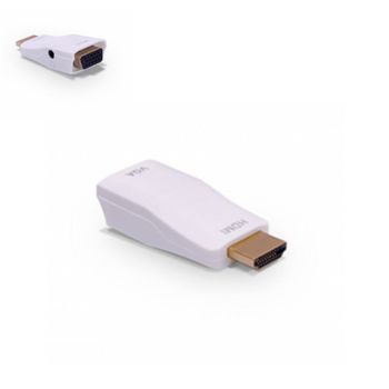 Adaptador Vga-h A Hdmi-m 3go A127 - Color Blanco