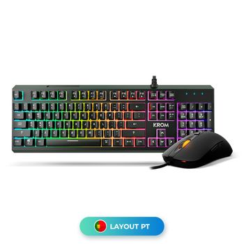 Teclado + Ratón Krom Gaming Kaleido Rgb (pt)