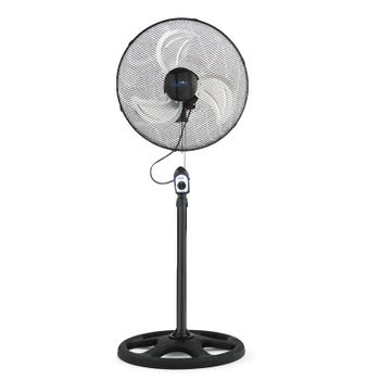 Ventilador De Pie Industrial |avant| 70w - 45cm Regulable | 3 Velocidades | Base Redonda |negro