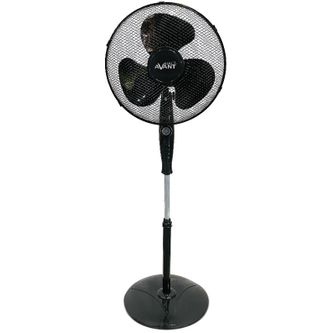 Avant Ventilador De Pie Ventilador Oscilante 45w Con 3 Velocidades | Altura Regulable Hasta 40 Cm | 16 Pulgadas | Base Redonda | Black Edition