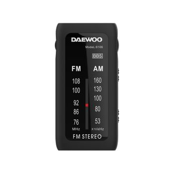 Radio Portátil Mini Dw1109 Daewoo, Color Negro