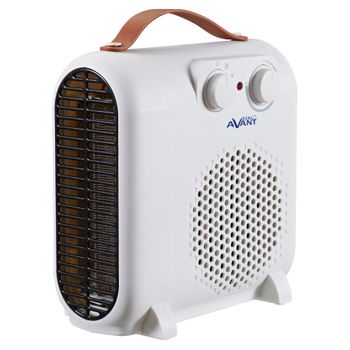 Avant - Av7588 Calefactor De Aire Vertical - 2000w, Color Blanco, 2 Niveles De Potencia, Función Ventilador, Asa De Transporte, Protección Térmica.