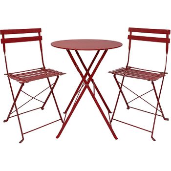 Conjunto Mesa Y Sillas Terraza Plegable Ratã¡n Aktive con Ofertas en  Carrefour