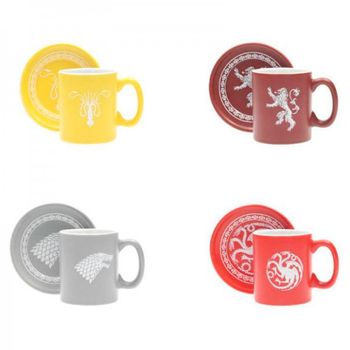 Set 4 Mini Tazas Espresso Emblemas Juego De Tronos