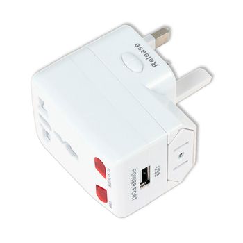 Adaptador Universal Súper Enchufe Viaje Viajeros Con 2usb