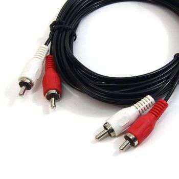 Actecom Cable Audio Estereo Mini Jack 3.5 Mm Macho A 2 Rca Macho 1 Metro  Aprox con Ofertas en Carrefour