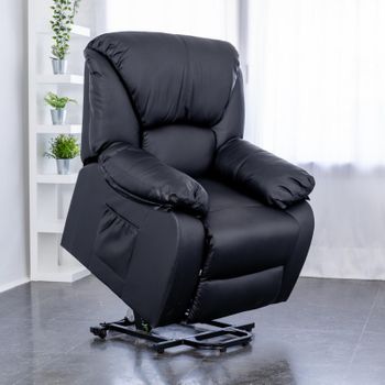 Sillón De Masaje Levantapersonas Ecode Mónaco Negro